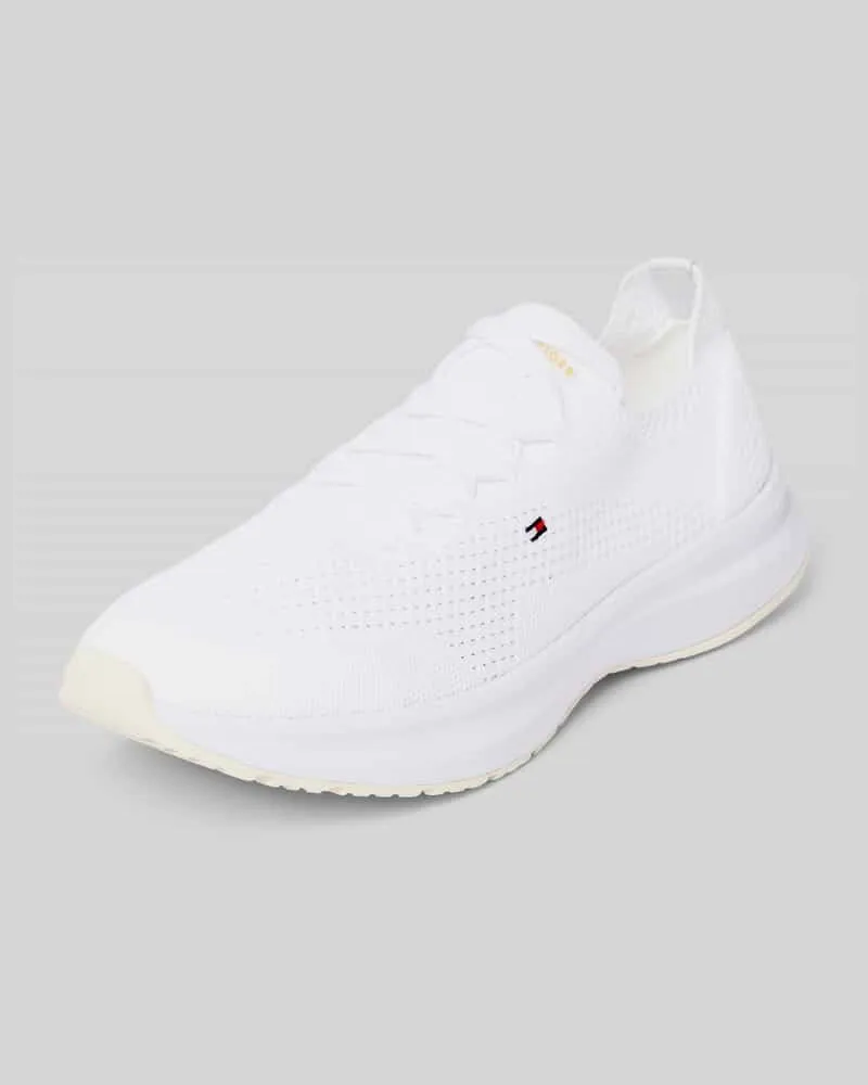 Tommy Hilfiger Low Top Sneaker in Strickoptik Weiss