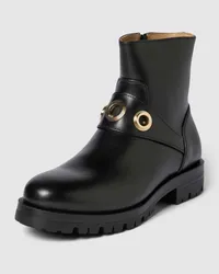 HUGO BOSS Boots in unifarbenem Design Modell 'Helen Black