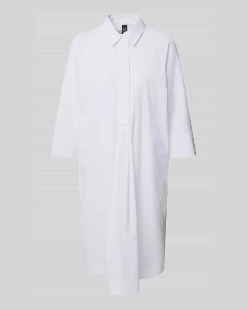 Marc Cain Knielanges Hemdblusenkleid mit 3/4-Arm Weiss