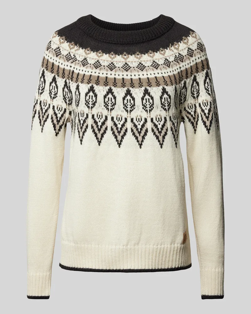 Dale of Norway Norwegerpullover mit Rundhalsausschnitt Modell 'SULA Offwhite