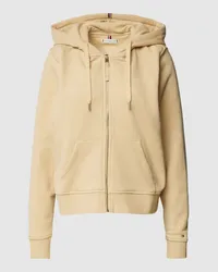 Tommy Hilfiger Sweatjacke mit Label-Schriftzug Beige