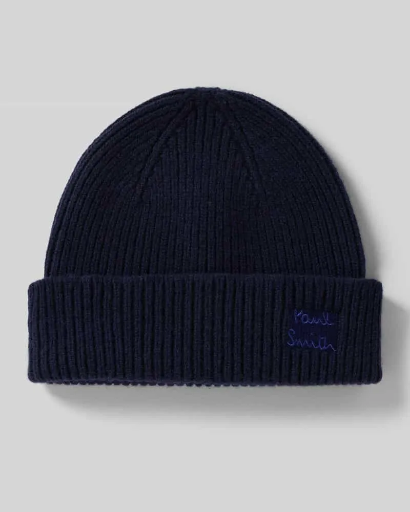 Paul Smith Beanie aus Woll-Kaschmir-Mix Marine