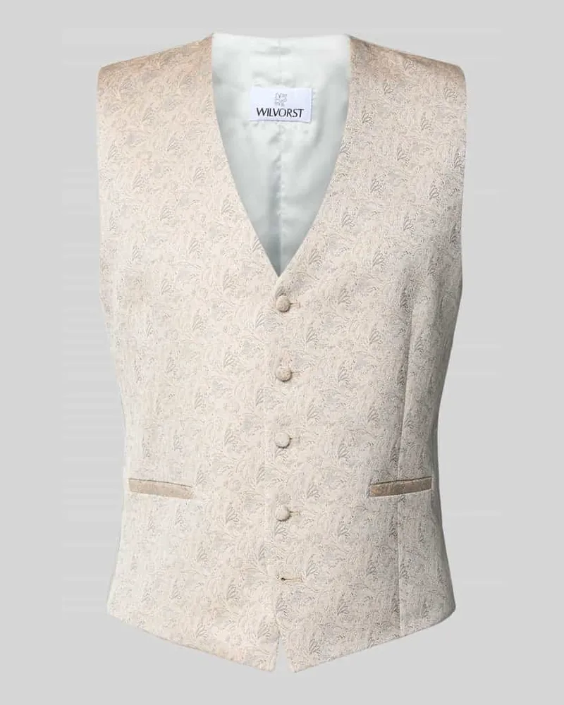 Wilvorst Regular Fit Weste mit Viskose-Anteil Sand