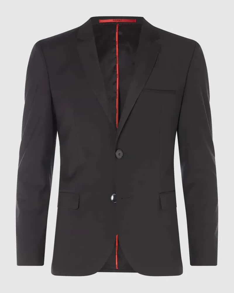 HUGO BOSS Super Slim Fit Anzugsakko aus Schurwoll-Mix Modell 'ARTIM204X Black
