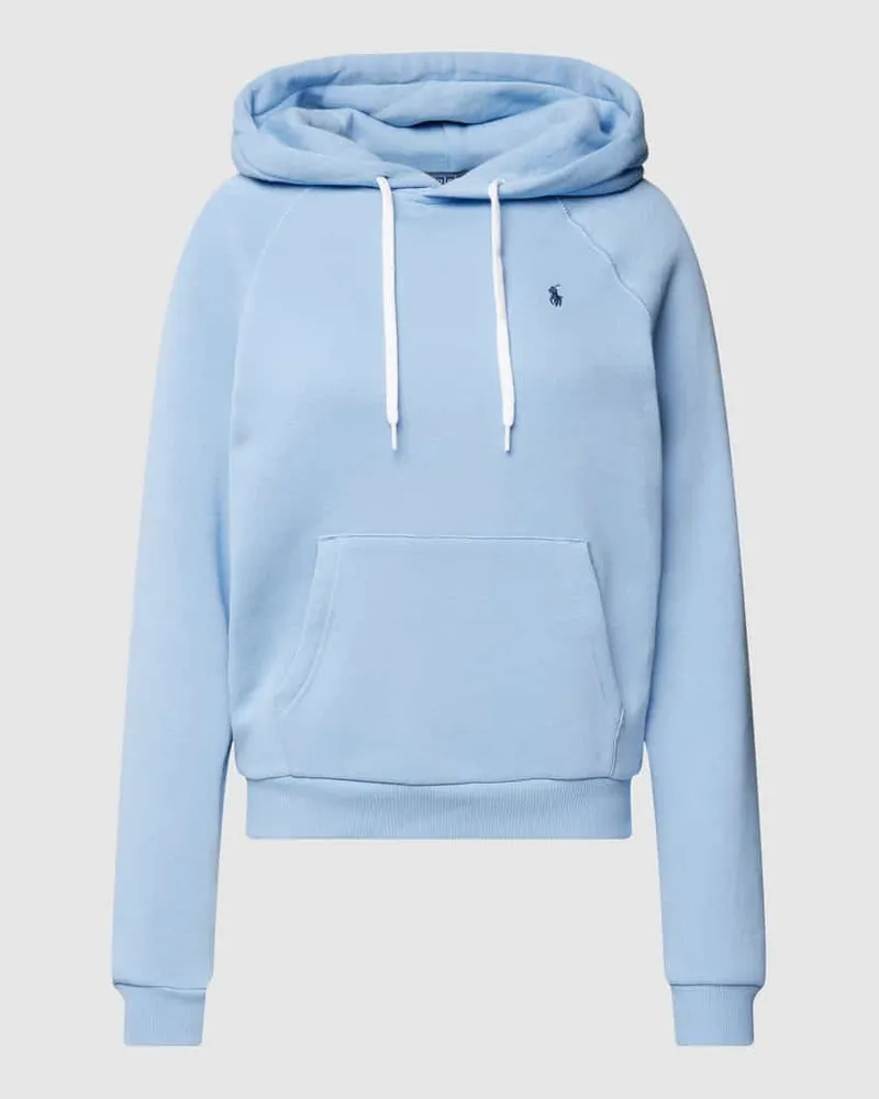 Ralph Lauren Hoodie in Melange-Optik Hellblau