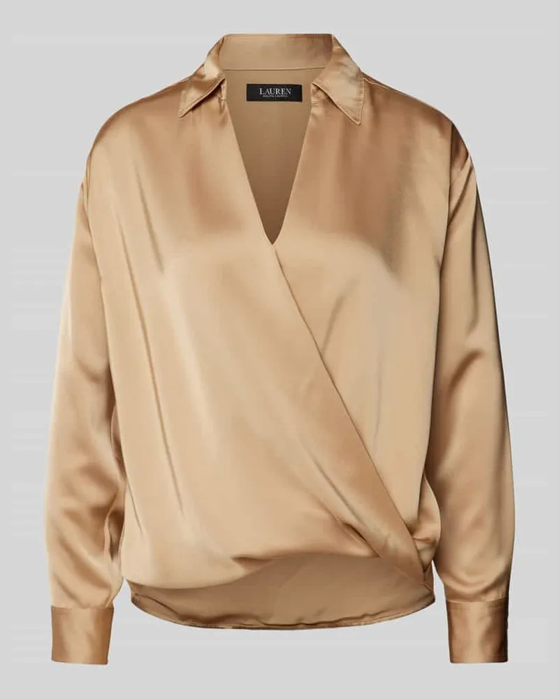 Ralph Lauren Bluse in Wickel-Optik Modell 'JAYLAH Camel