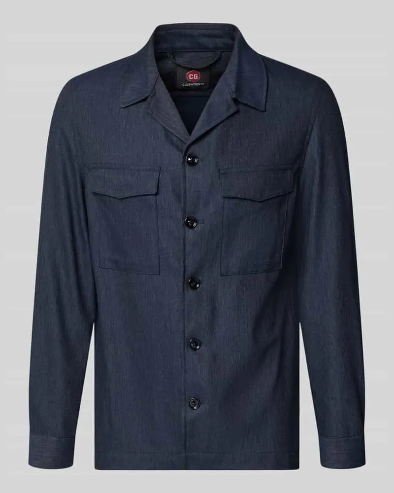 CG Regular Fit Overshirt mit Pattentaschen Modell 'Constantin Marine