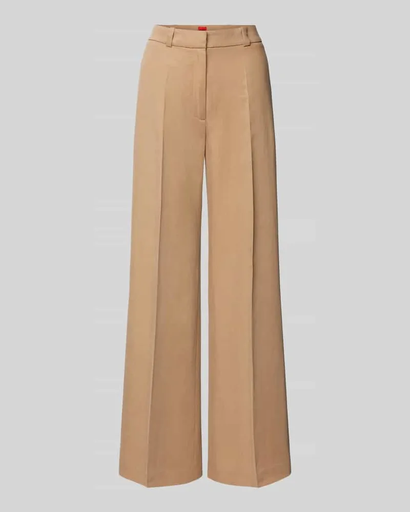 HUGO BOSS Relaxed Fit Stoffhose aus reinem Lyocell Modell 'Hasene Sand