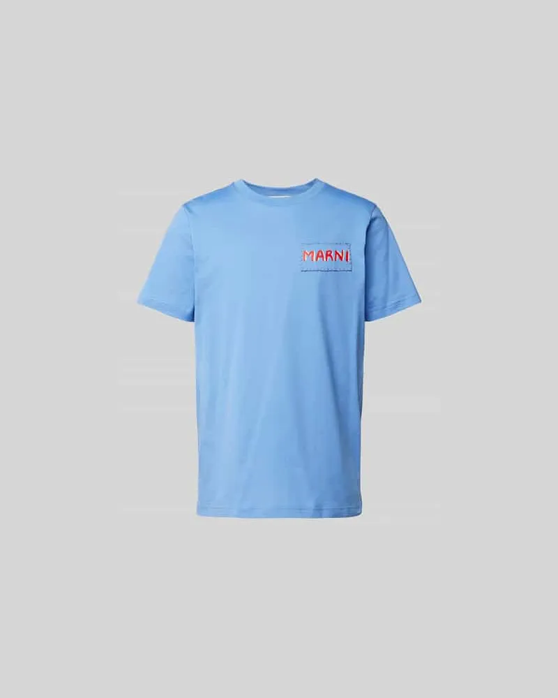 Marni T-Shirt aus reiner Baumwolle Blau