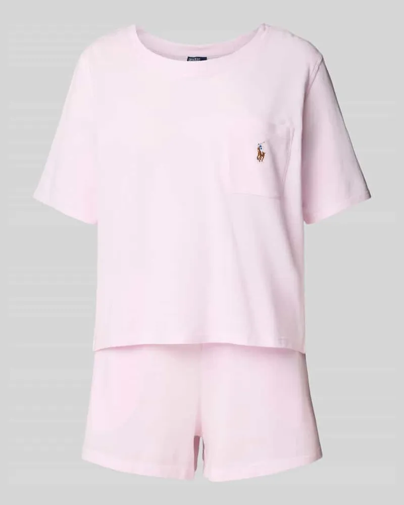 Ralph Lauren Pyjama mit Logo-Stitching Modell 'OXFORD Rosa