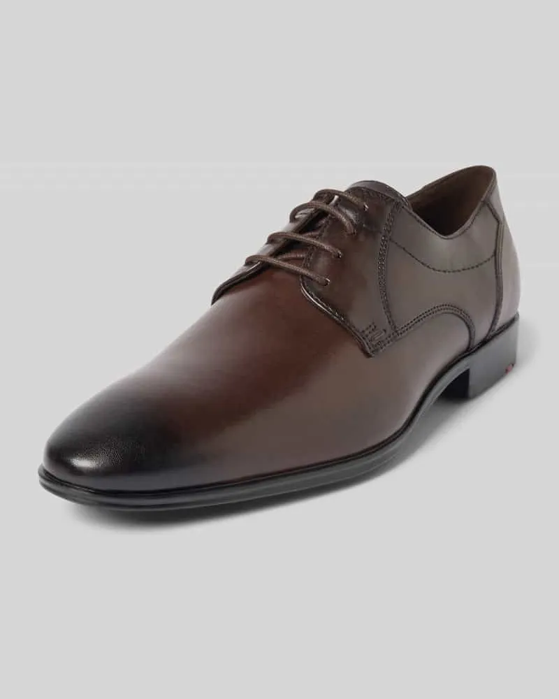 Lloyd Lederderby mit Ziernähten Modell 'CORE Dunkelbraun