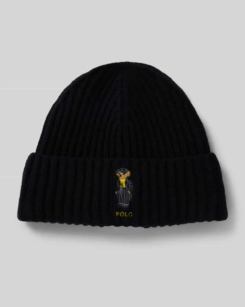 Ralph Lauren Beanie mit Label-Stitching Black