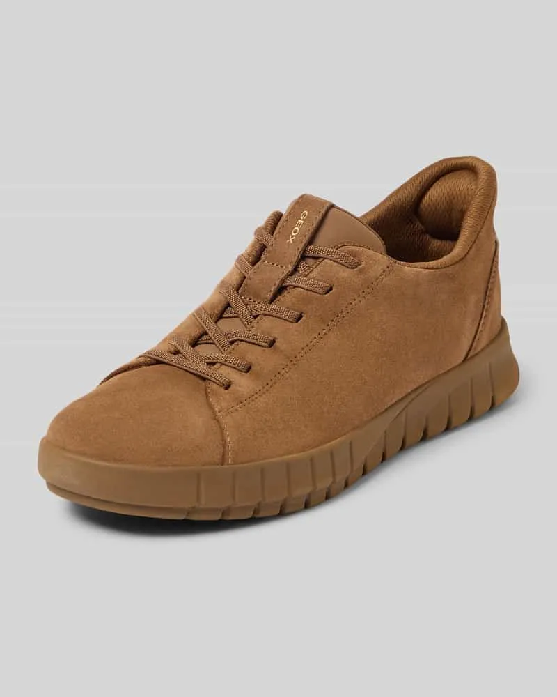 Geox Sneaker mit Schnürung Modell 'FLEXTRIDE PLUS Mittelbraun