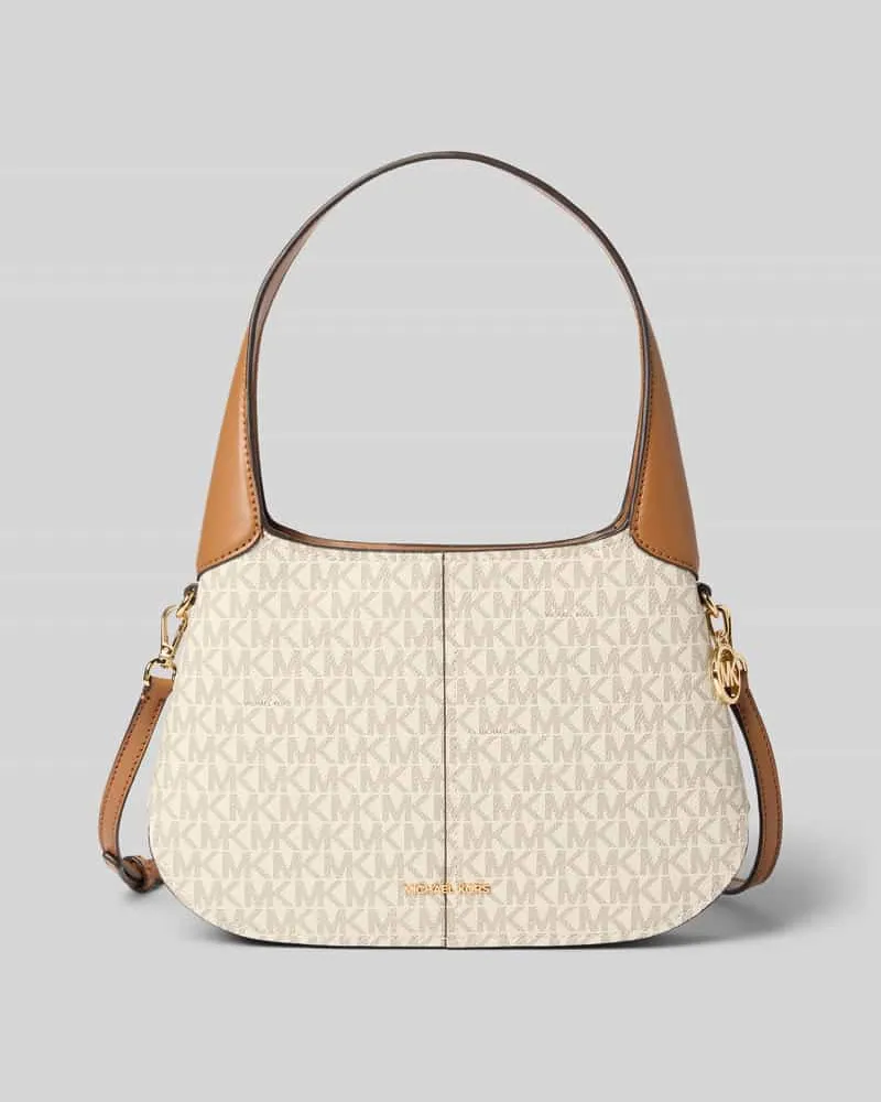 Michael Kors Shoulder Bag mit Allover-Logo-Print Modell 'Alice Ecru