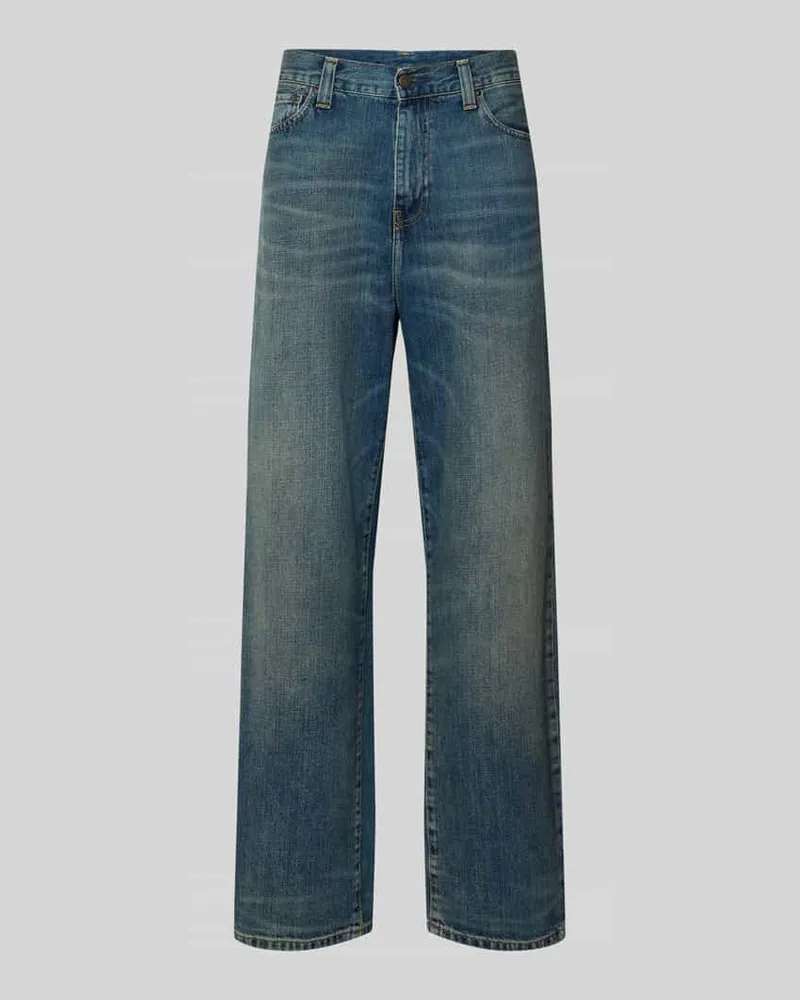 Carhartt WIP Jeans im Used-Look Modell 'AARON Jeansblau