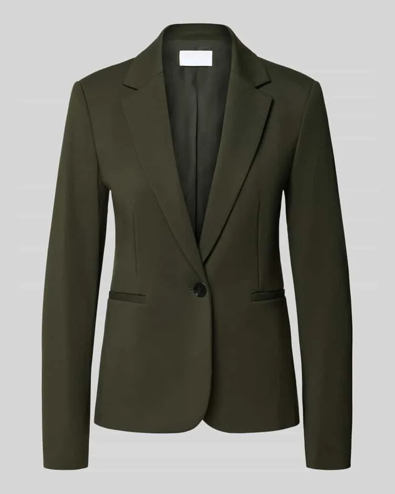 JAKE*S Regular Fit Kurzblazer aus Viskose-Mix Dunkelgruen