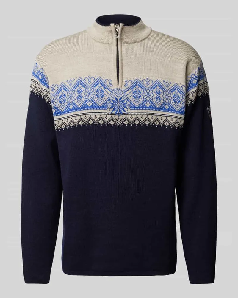 Dale of Norway Wollpullover mit Label-Stitching Modell 'Moritz Mens Marine