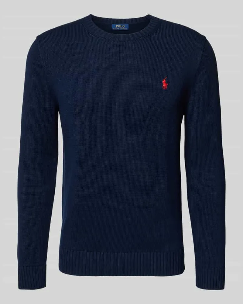 Ralph Lauren Strickpullover mit gerippten Abschlüssen Marine