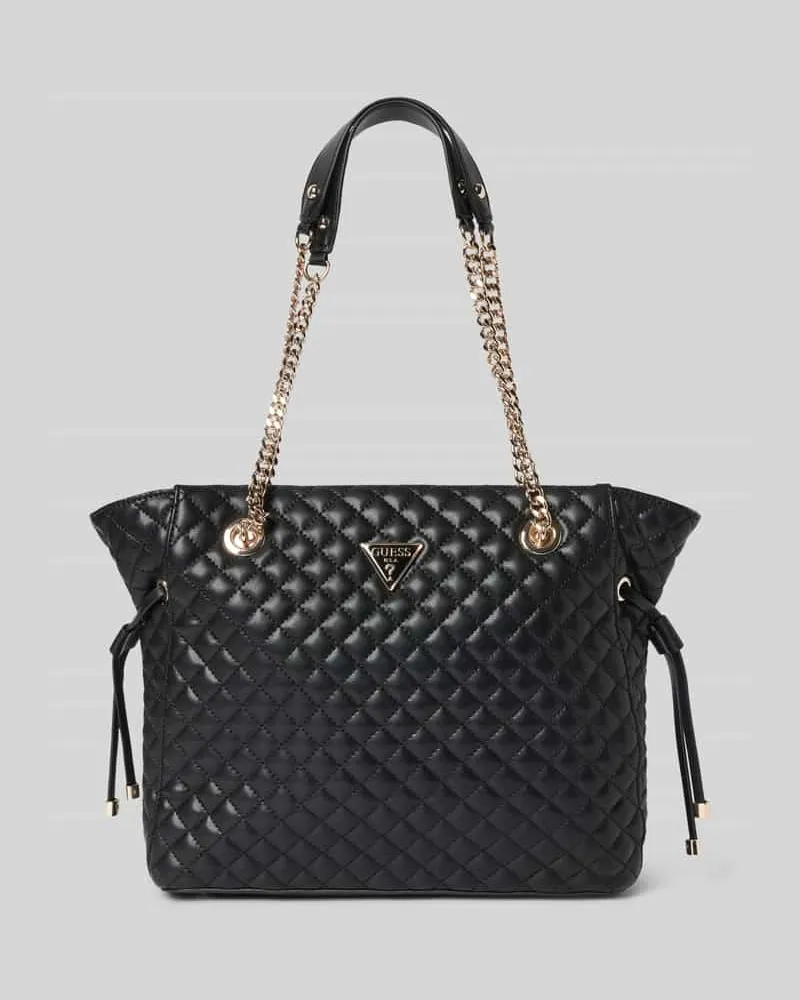 Guess Tote Bag mit Steppnähten Modell 'ECO RIANEE Black