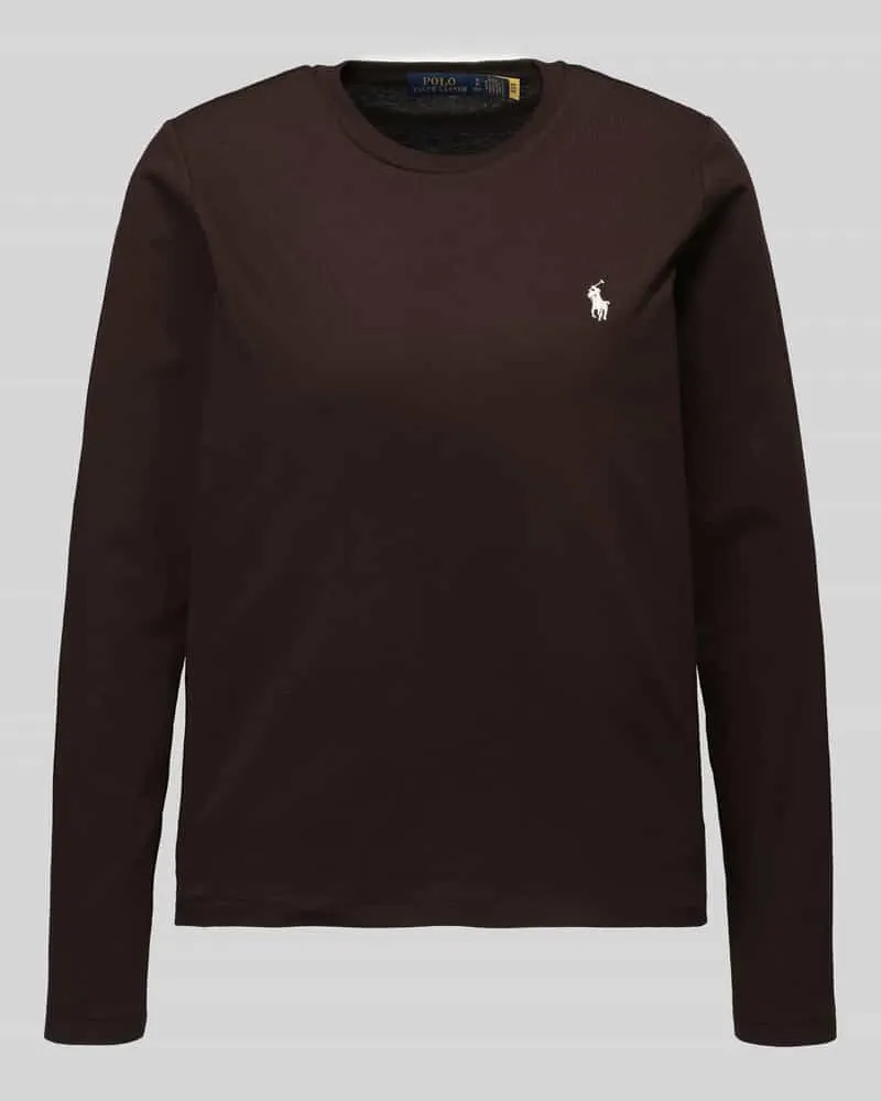 Ralph Lauren Longsleeve mit Logo-Stitching Dunkelbraun