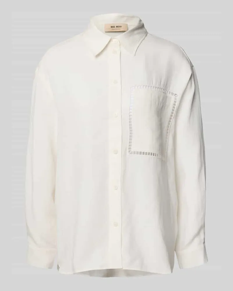 Mos Mosh Regular Fit Bluse Lyocell-Leinen-Mix Modell 'Jova Alexis Ecru