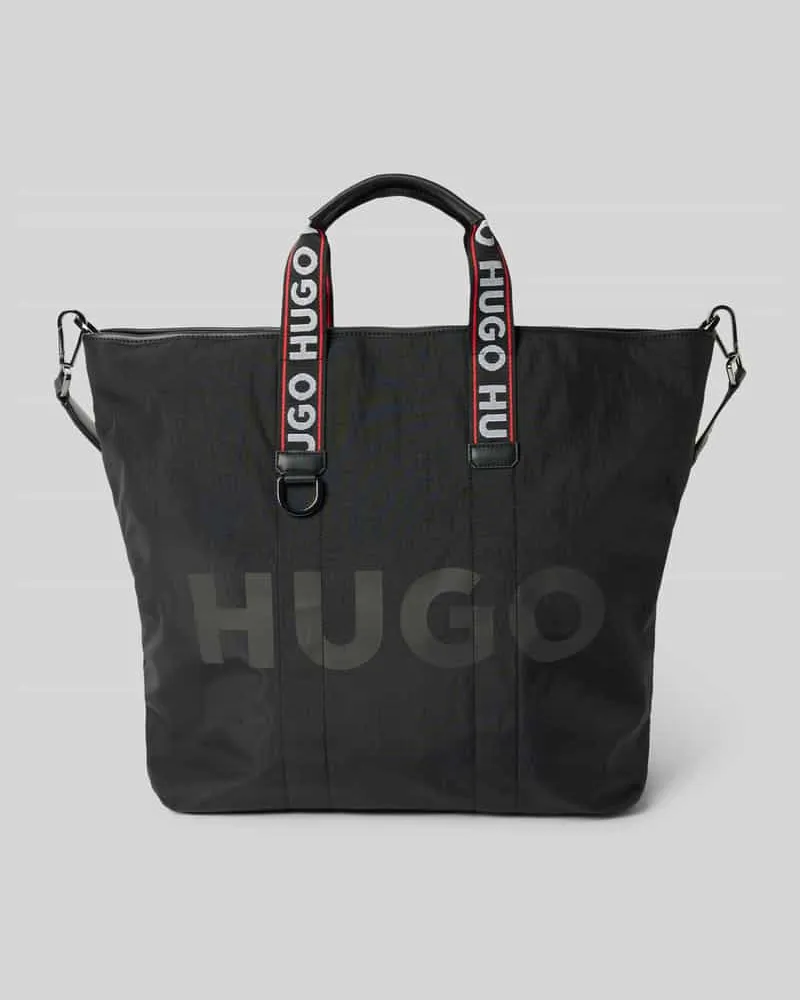 HUGO BOSS Tote Bag mit Label-Print Modell 'Quentyn Black