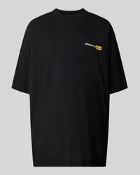 VETEMENTS Oversized T-Shirt mit Label-Print Black