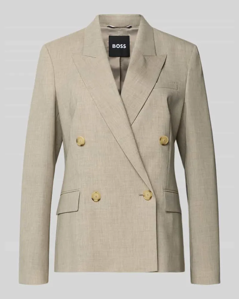 HUGO BOSS Regular Fit Blazer aus reiner Schurwolle Modell 'JALETO9 Beige