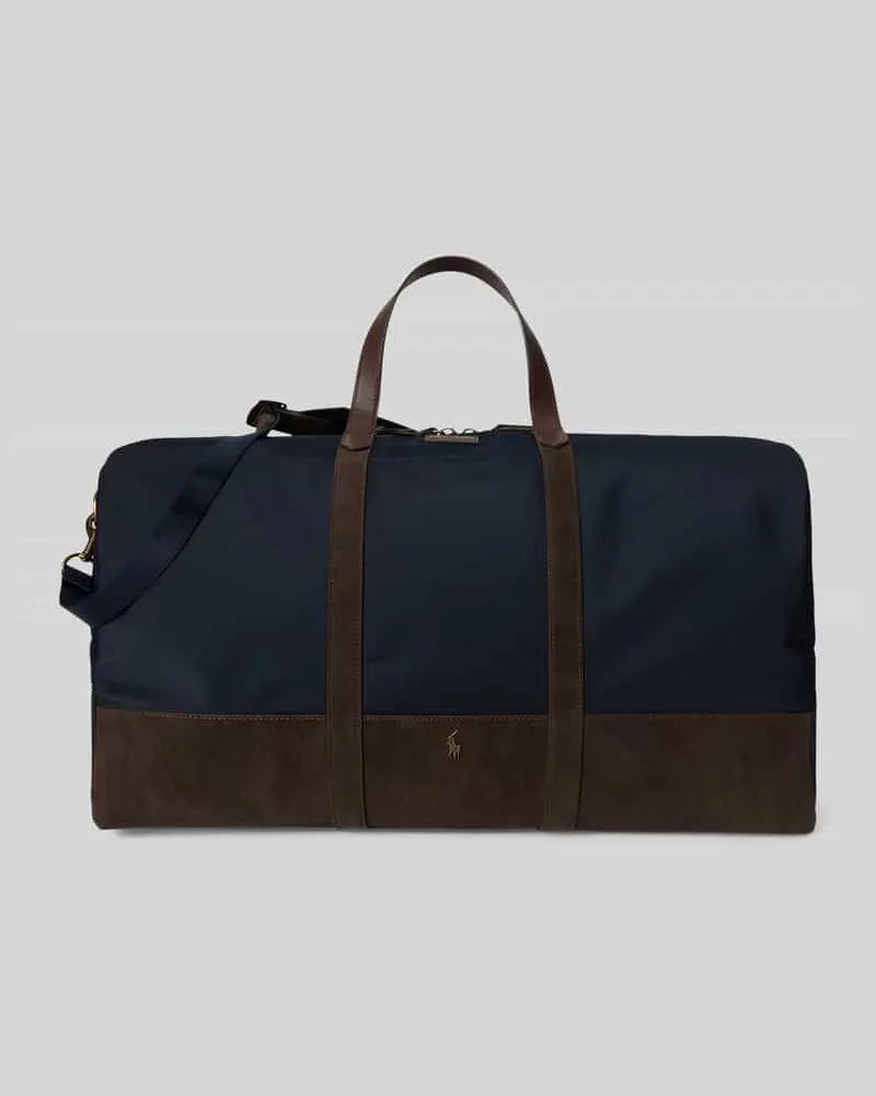 Ralph Lauren Weekender reiner Baumwolle mit Velourslederbesatz Marine