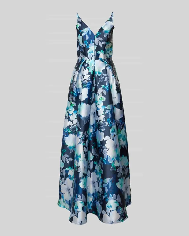 Swing Abendkleid mit V-Ausschnitt Marine