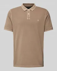 Marc O'Polo Regular Fit Poloshirt mit Label-Stitching Beige