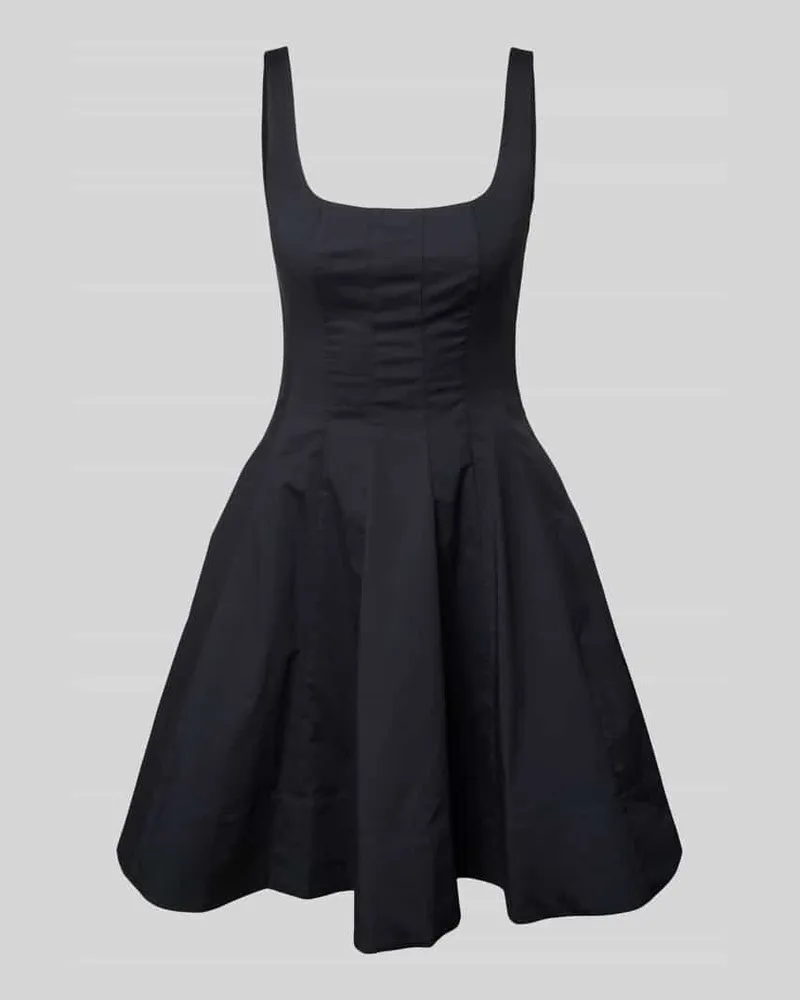 STAUD Minikleid mit Karree-Ausschnitt Modell 'MINI WELLS Black
