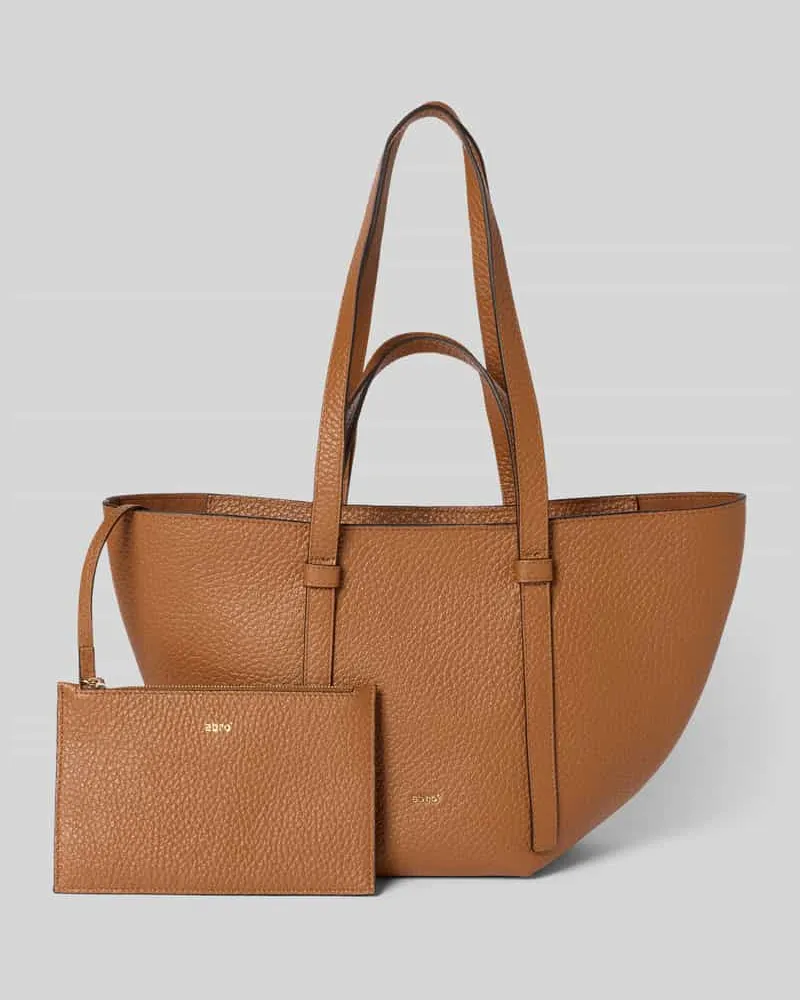 Abro Handtasche mit Label-Detail Modell 'COSMO Cognac