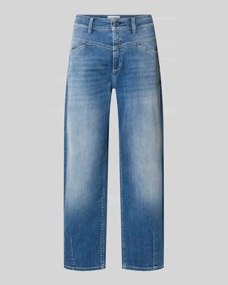Cambio Wide Fit Jeans mit Eingrifftaschen Modell 'Elin Jeansblau