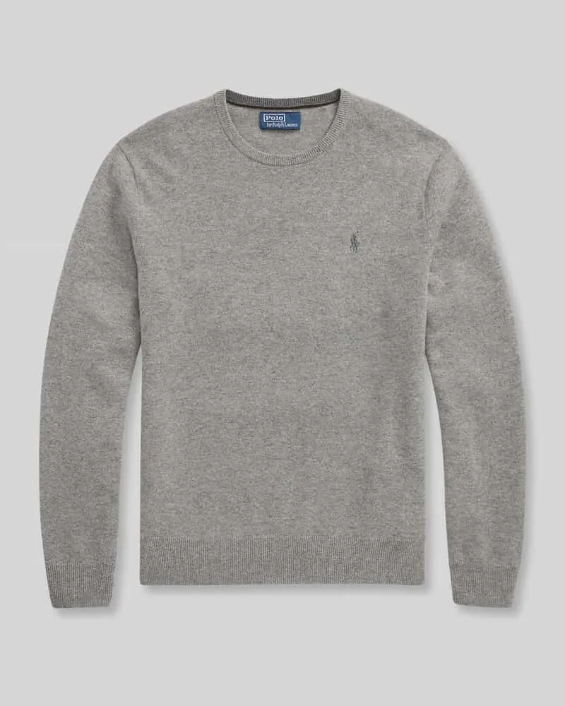 Ralph Lauren Regular Fit Pullover aus reiner Wolle Mittelgrau