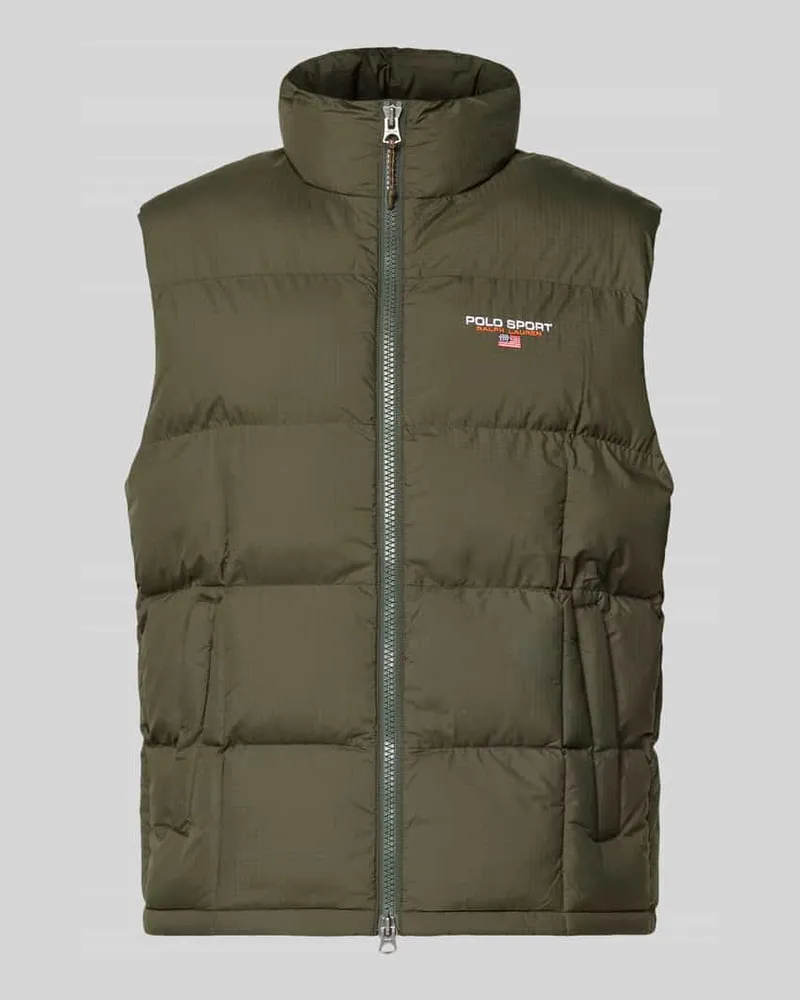 Ralph Lauren Steppweste mit Label-Stitching Oliv