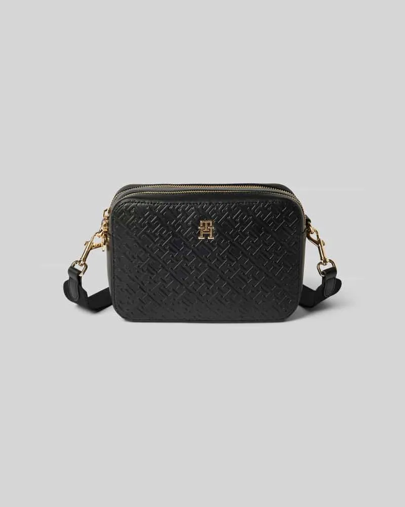 Tommy Hilfiger Handtasche mit Label-Applikation und Schulterriemen Black