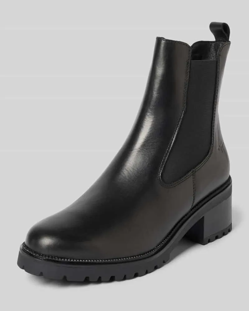 Tamaris Chelseas aus echtem Rindsleder Black