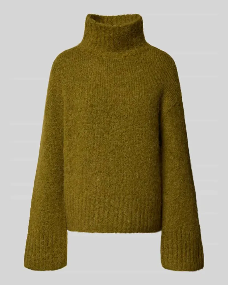 Selected Relaxed Fit Rollkragenpullover aus Alpaka-Mix Modell 'GABRIELLA Oliv