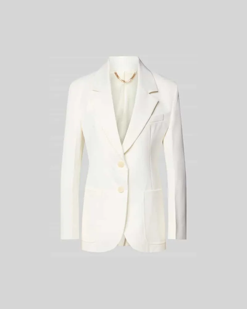 Victoria Beckham Blazer aus Woll-Mix mit Brusttasche Weiss