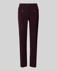 Atelier GARDEUR Slim Fit Stoffhose mit Reißverschlusstaschen Modell 'ZENE51 Aubergine