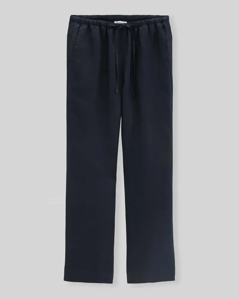 Marc O'Polo Straight Fit Leinenhose aus reinem Leinen Marine