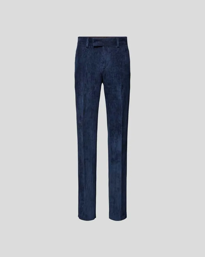 LARDINI Hose in Cord-Optik Dunkelblau