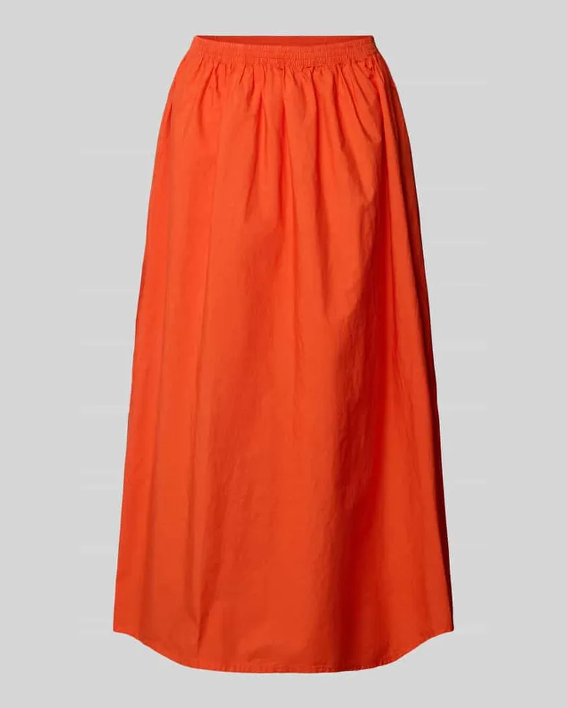 American Vintage Midirock mit elastischem Bund Modell 'BAILOW Dunkelorange