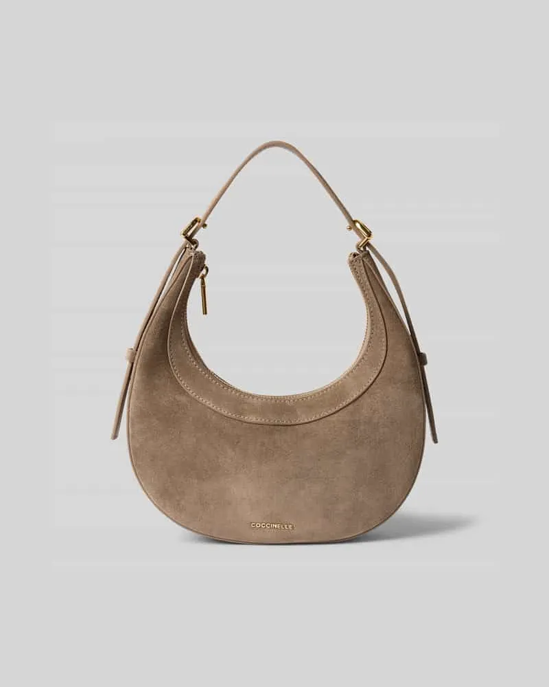 Coccinelle Shoulder Bag mit Logo-Detail Modell 'Whisper Taupe