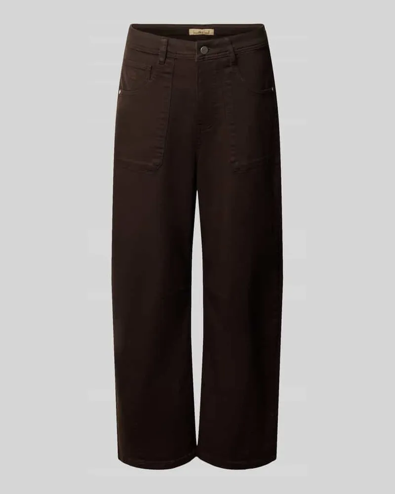 Smith & Soul Barrel Fit Jeans mit Eingrifftaschen Dunkelbraun