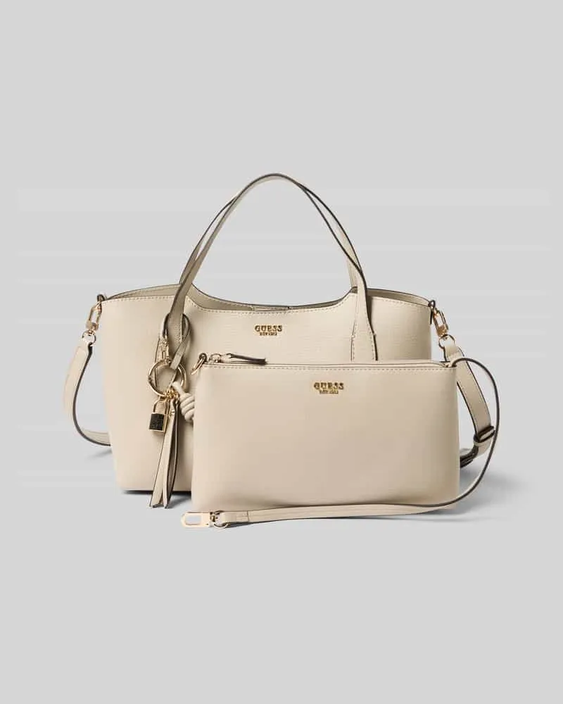 Guess Umhängetasche mit Label-Applikation Stein