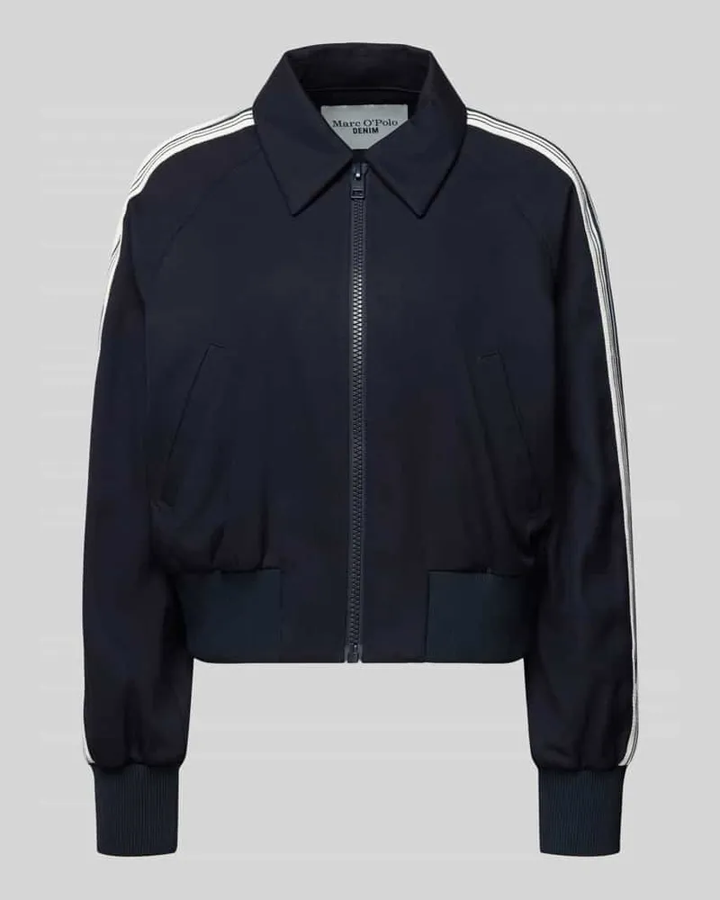 Marc O'Polo Regular Fit Sweatjacke mit Viskose-Anteil Marine