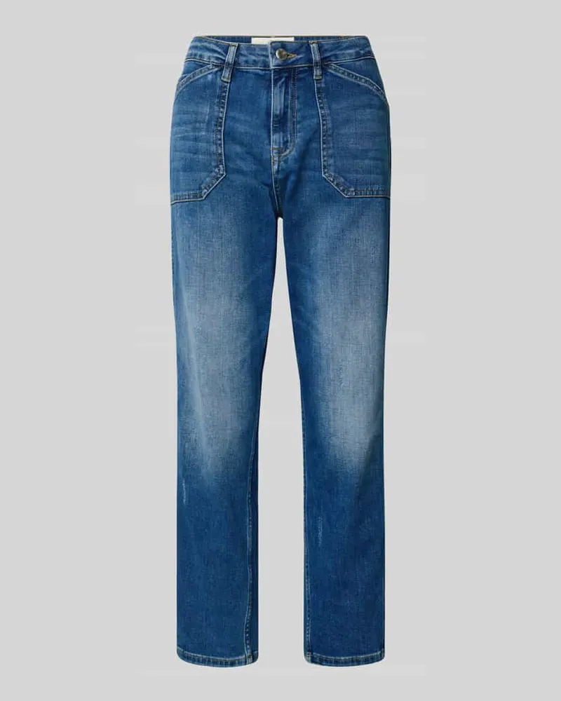 Goldgarn Relaxed Fit Jeans mit Pattentaschen Modell 'Schönau Blau