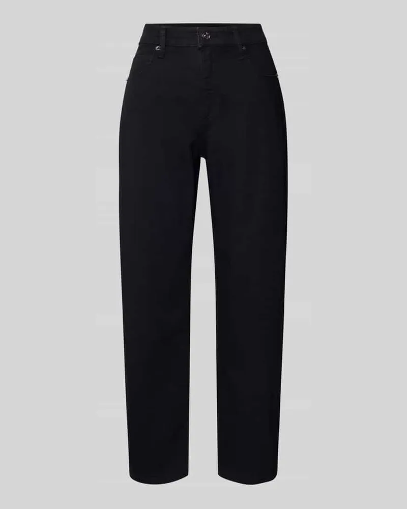 MAC Jeans Barrel Fit Jeans mit Eingrifftaschen Modell 'Danni Black